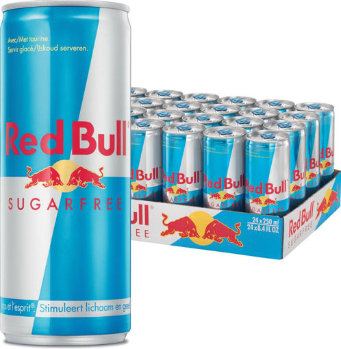 Afbeeldingen van RED BULL SUGAR FREE BLIK 24X25CL
