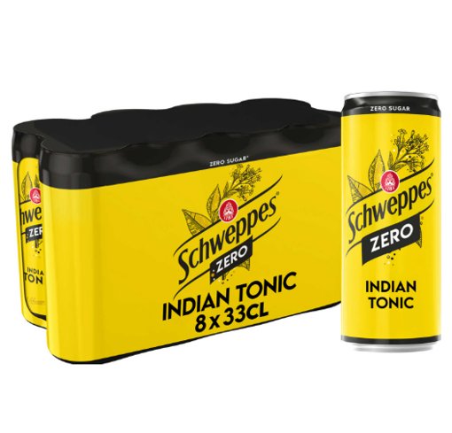 Afbeeldingen van SCHWEPPES INDIAN TONIC ZERO 8X33CL